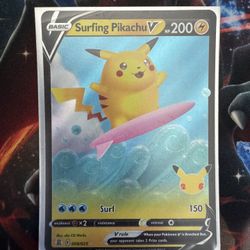 Surfing Pikachu V #8 Pokemon Celebrations  