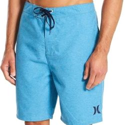 Hurley Shorts Mens Blue One and Only Cross-Dye 8" Unisex-Adult Boardshorts Sz 30