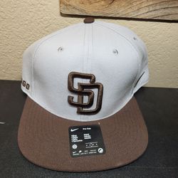 *NEW* Nike MLB San Diego Padres Brown/White Hat Cap Snapback