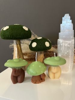 Handmade Mushroom Candles - Whimsical Cottagecore Decor