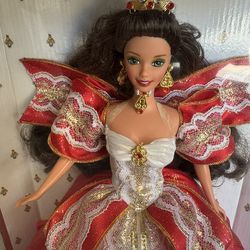 1997 10th Anniversary Happy Holidays Christmas Barbie Limd Ed (Rare Doll Error) #17832 NEW NRFB