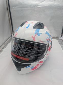 Full-Face Large Motorcycle Helmet with Graphic design, gloves & facemask