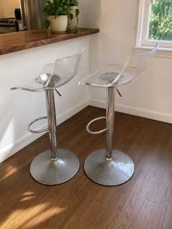 Clear Acrylic Adjustable Bar Stools – Set of 2