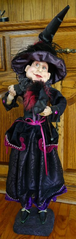 Halloween Decoration Tall WITCH DOLL 30"
