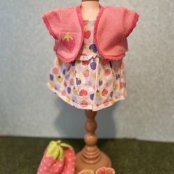 American Girl Bitty Baby Doll Adorable Strawberry Outfit LIKE NEW