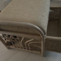 Wicker Ottoman With Drawer 