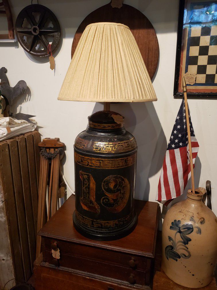Antique Chinoiserie Tea  Lamp