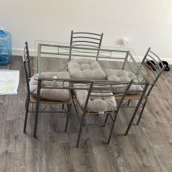 Rectangle Glass Dining Table(With & Without Decor)