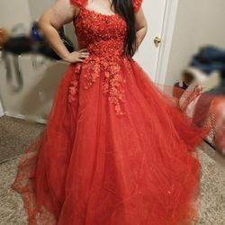 Red 15 Or 16 Dress
