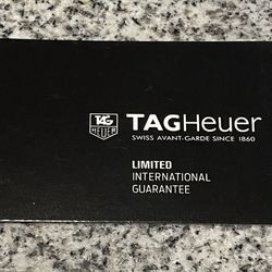Tag Heuer Warranty/Authentication Cards