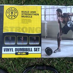Golds Gym 40# Vinyl Dumbbell Set