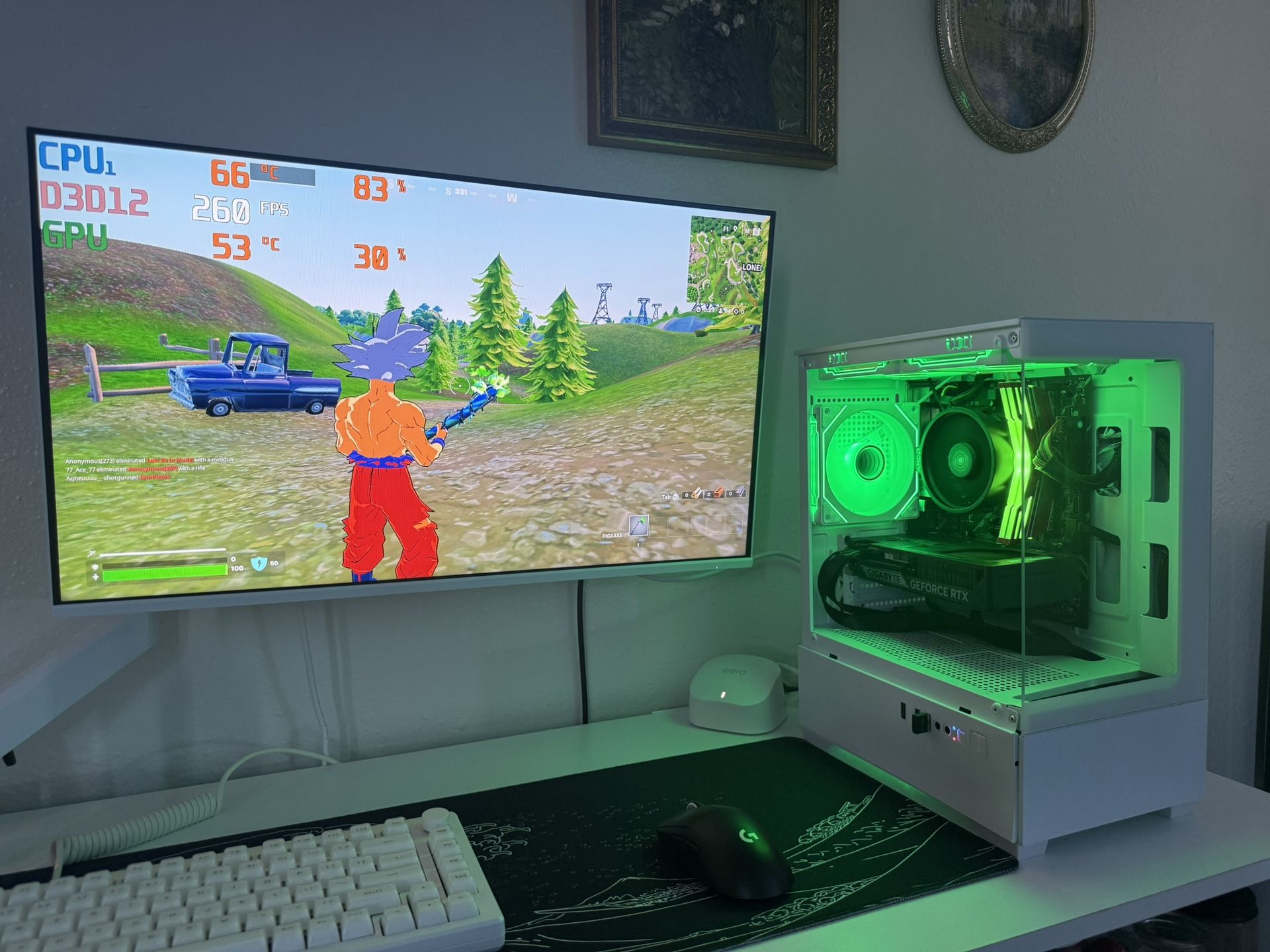 White Gaming Pc Computer Desktop RTX 5060 / Ryzen 5 5500