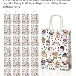 Dog Themed Candy Bags- 24 Count 