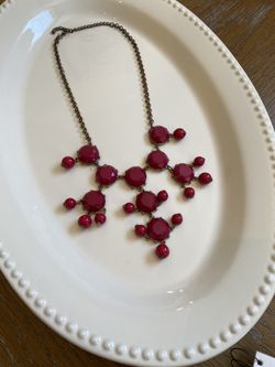 Raspberry Color Bauble Necklace