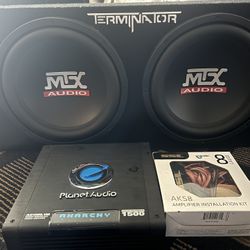 Mtx Terminator 12s & Planet Audio Amp