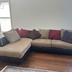 Couch with Chaise (lightly used, great condition)