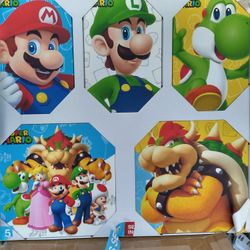 5 Piece Mario Canvas Set
