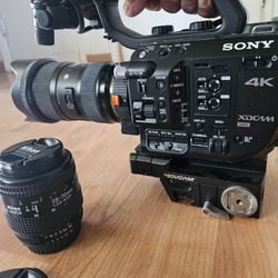 Sony FS5 Cinema Camera With Nikon F To E adapter  and Sigma 18-35 1.8