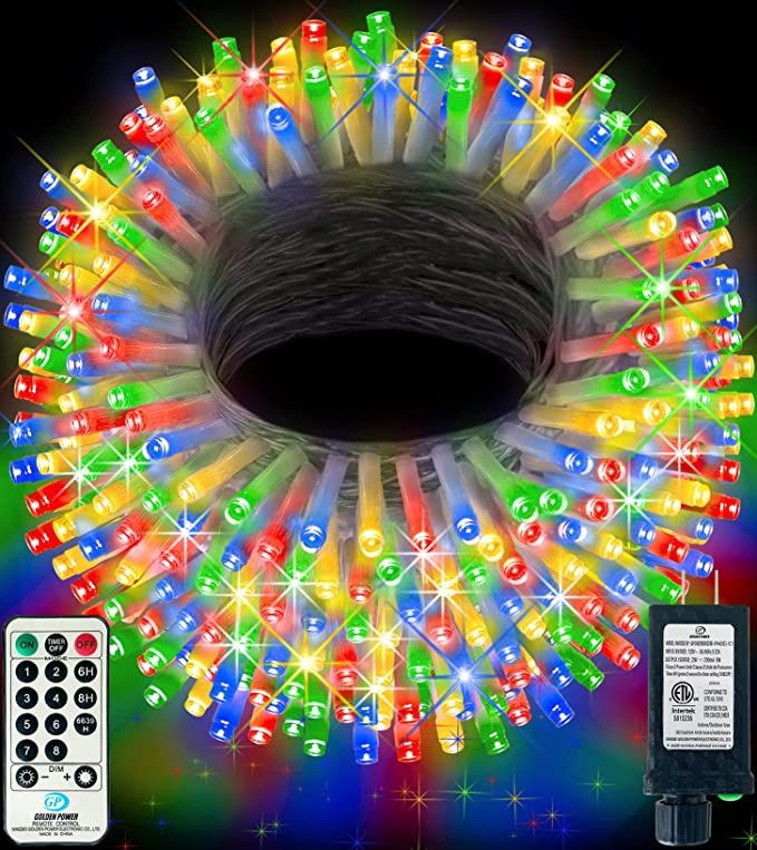 438ft String Lights 1200 LED Extra Long Christmas Lights with Remote 8 Lighting Modes & Timer Memory Outdoor Waterproof Decorations for Home Xmas Tree