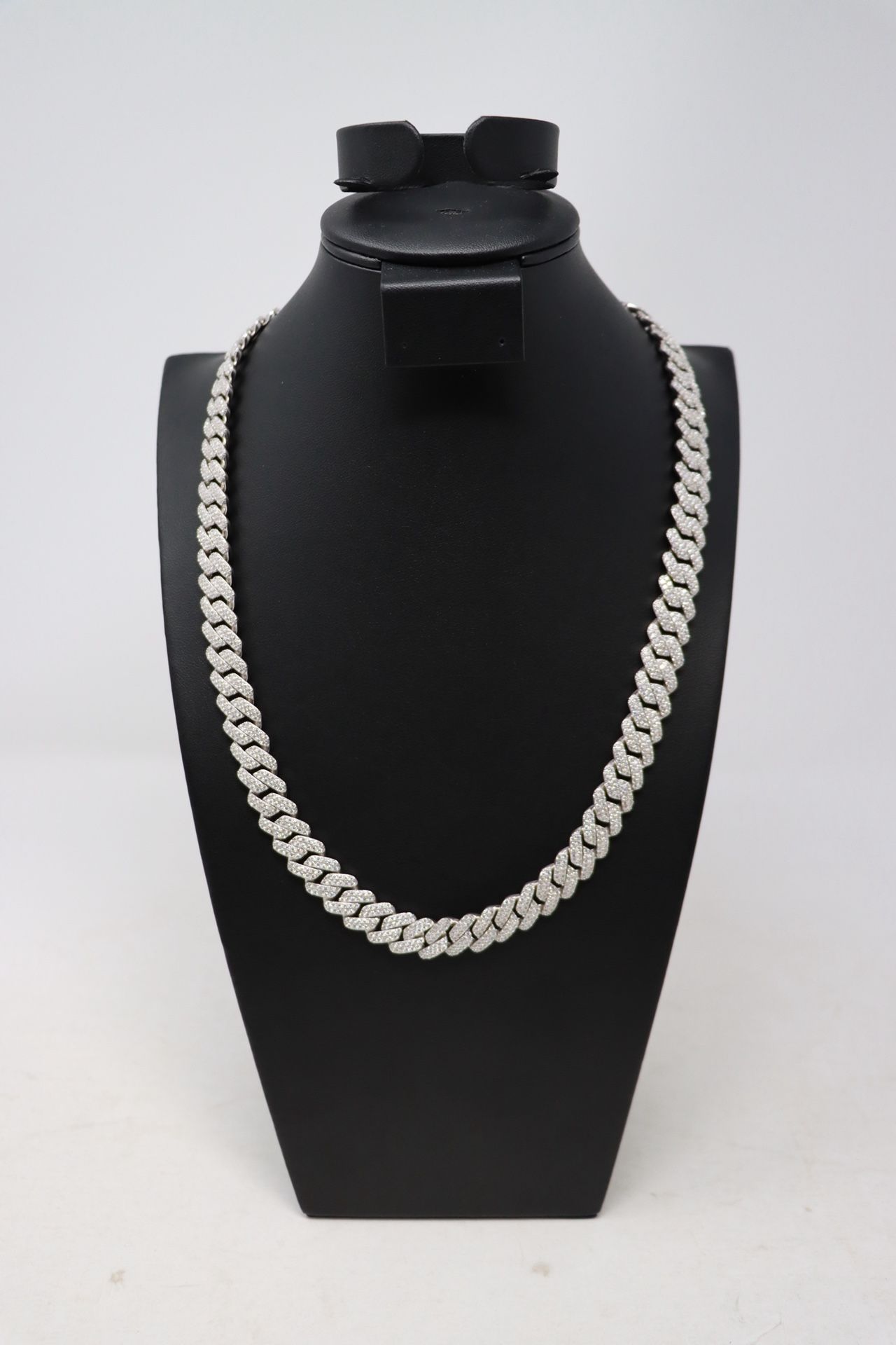 14mm white gold cuban chain 22 inch