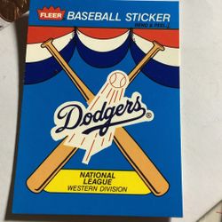 Dodgers Baseball Trading Sticker For Sale 