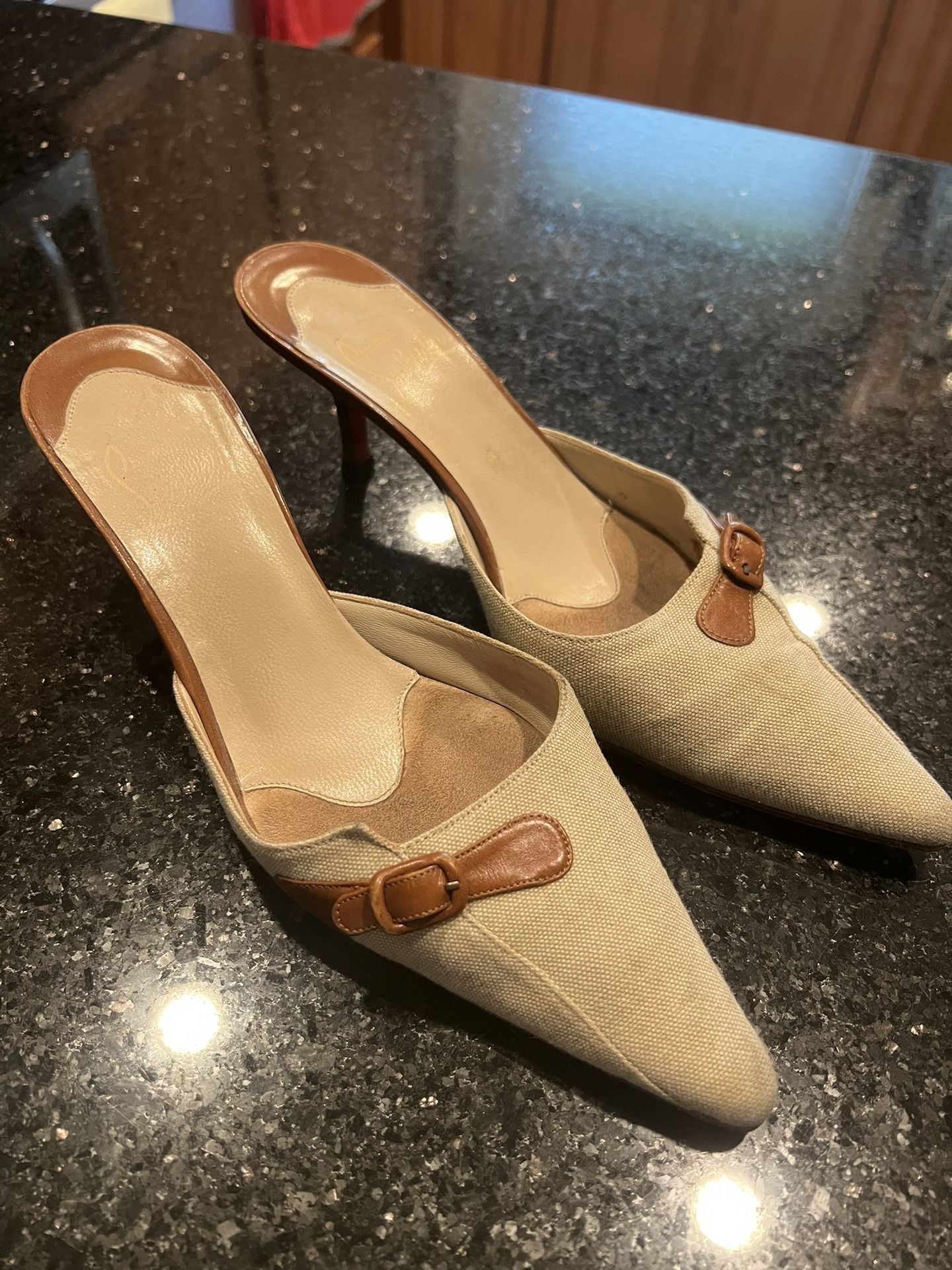 Vintage Christian Louboutin Linen Stilleto