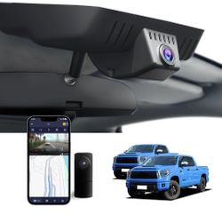 4K & Rear 1080p Dash Cam for Toyota Tundra 2017-2021 & Sequoia 2017-2022 Limited SR5 Platinum TRD Pro, Integrated OEM Look, WiFi, G-Sensor, Loop Recor