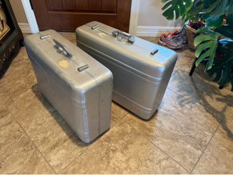 2 Vintage Halliburton Aluminum Zero Suitcases