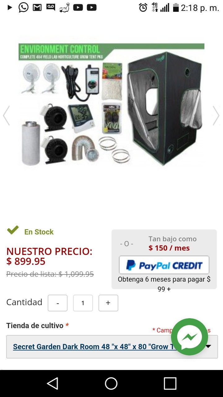 Tent grow a 350 dollars