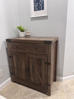 Accent Cabinet Chest Rustic Oak