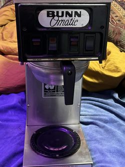 BUNN Omatic Commercial Coffee Maker Model# STF-20 02(contact info removed) With Rear Water Up