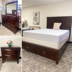 4pc Queen Bedroom Set $499.99  Purple Mattress and Box spring $299.99