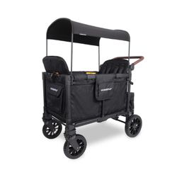 W4 Luxe Pro Quad Stroller Wagon (4 Seater) - Jet Black