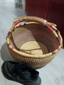 Hand-Woven Bolga Market Basket