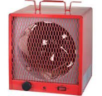 240V - Red 5600W Heavy Duty Thermosphere Heater w/ Fan (Enclosed Motor / Thermostat) [NEW] 