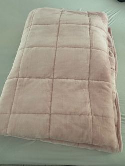 20 lb Weighted Blanket Queen Size 60x80 – Soft Blush Pink – Like New