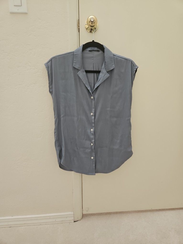 Button Sleeveless Shirt T Tahari