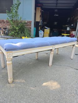 White and Blue Bench