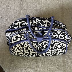 Two travel bags-one with wheels carry on -one is vintage carry all