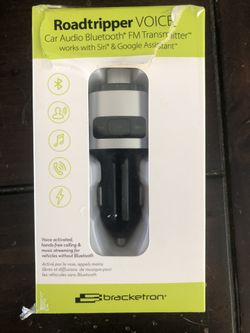 BRACKETRON ROADTRIPPER VOICE CAR AUDIO BLUETOOTH FM TRANSMITTER