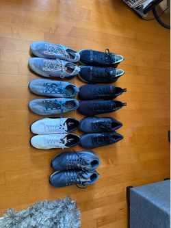 Lot of men’s athletic shoes lebrons Nike puma Columbia VaporMax bred size 14