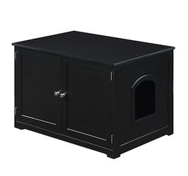 Zoovilla Black Kitty Litter Loo Bench