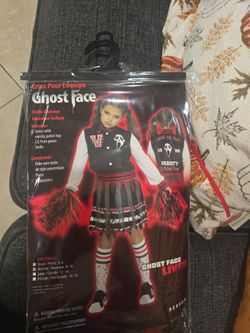 Ghost Face Girl Costume Size Medium (8-10)