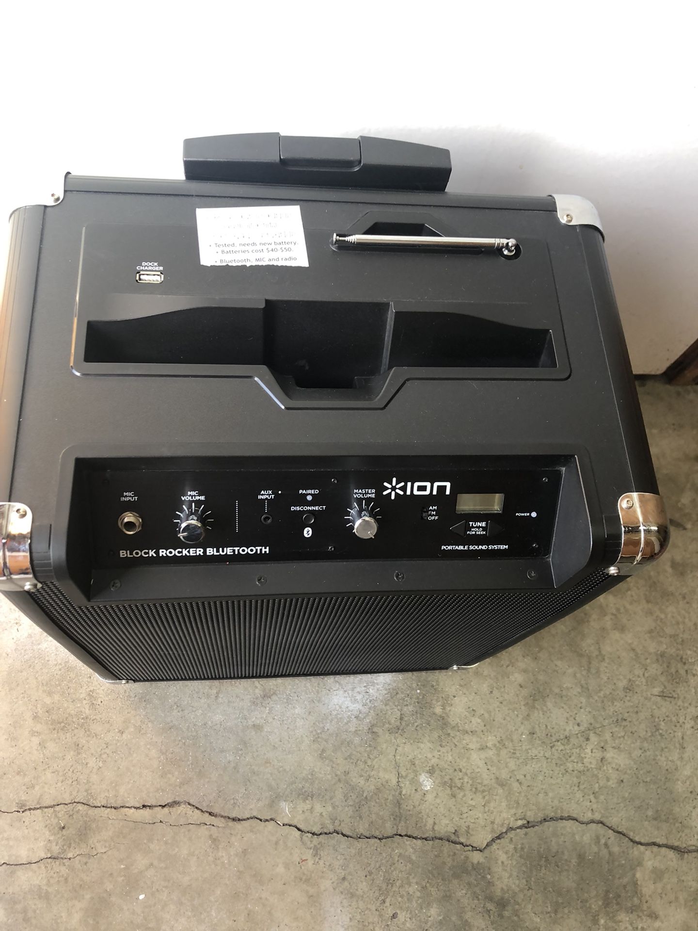 Ion Block Rocker Bluetooth Speaker