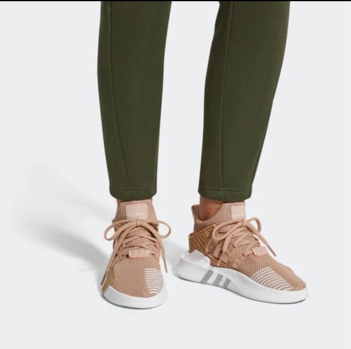 Adidas Women's EQT Basketball ADV Casual Shoes- Ash Pearl 7.0/38