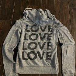 PINK full zip fleece jacket small