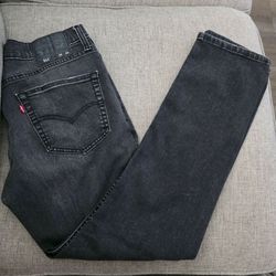 Levi's 511 Slim Fit Jeans Faded Black Stretch Denim Men's Size 34