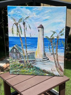 Original acrylic painting    “ BEACON OF SERENITY “