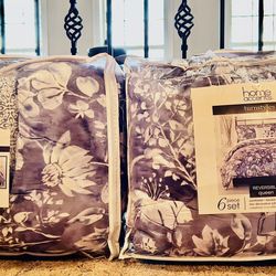 (2) 6 piece set - REVERSIBLE queen sets