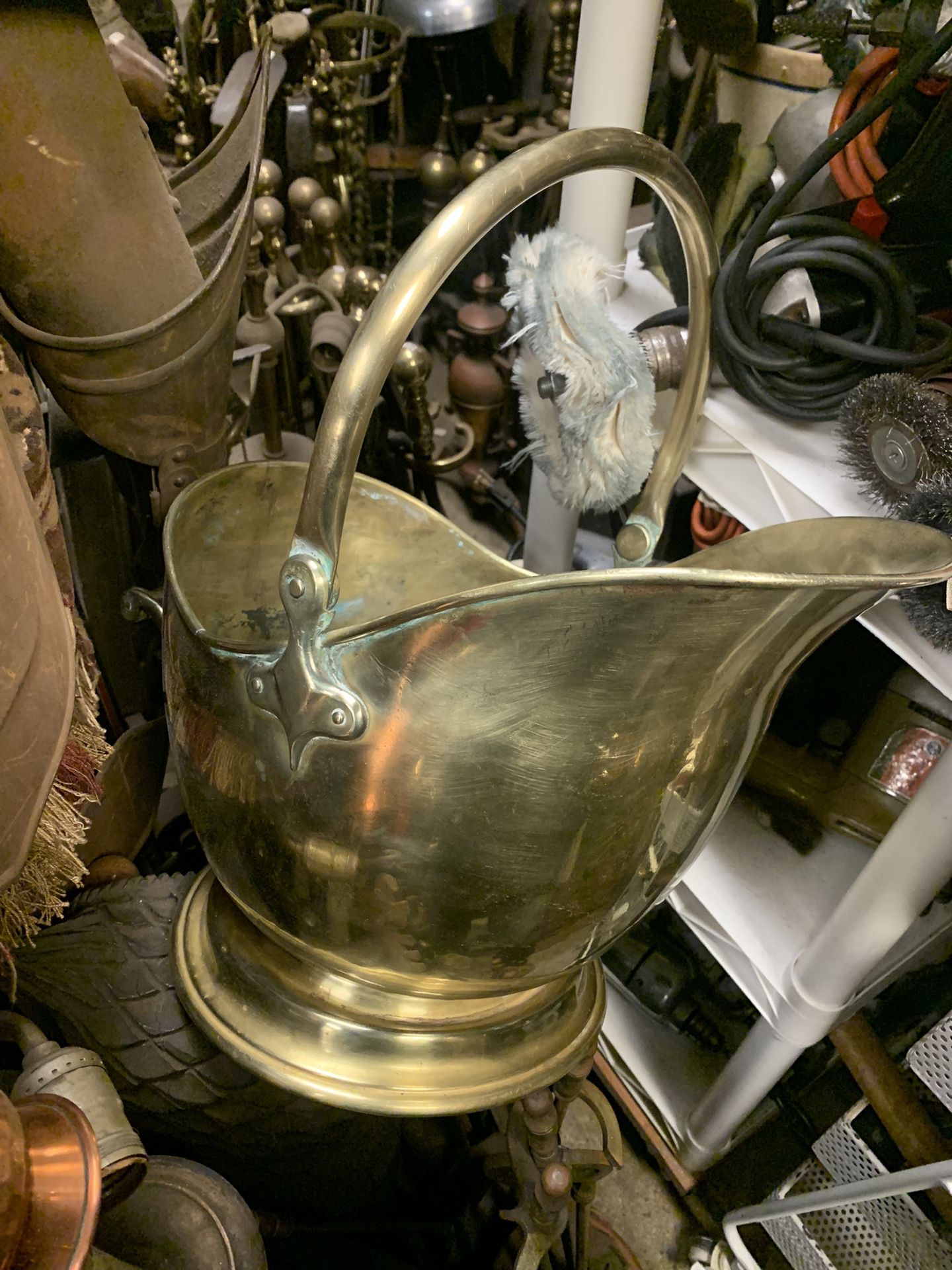 Early Brass Coal Scuttle